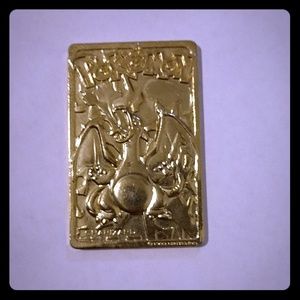 Gold Pokemon Charizard card